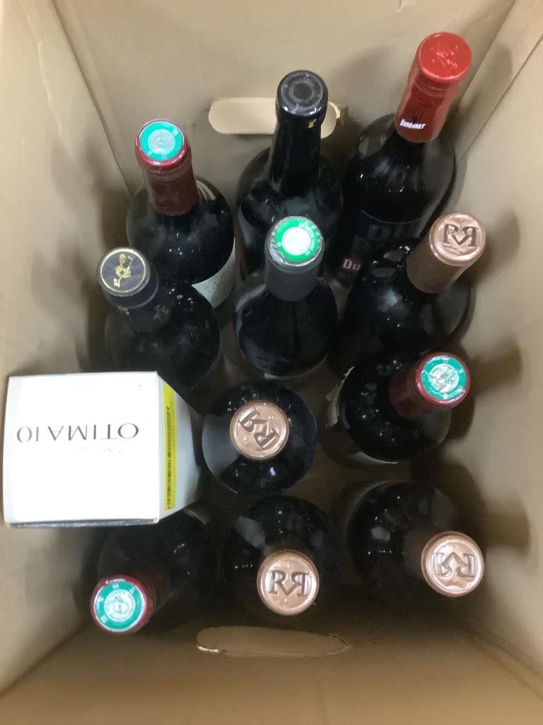 Twenty six bottles of assorted wine, port, liquers